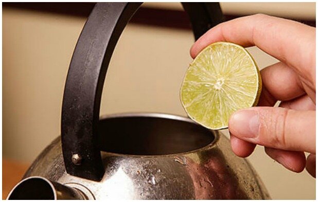 Чистка чайника лимонным соком или лимонной кислотой