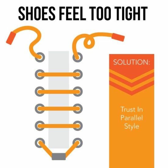 Модный вариант шнуровки кроссовок скрытый узел
